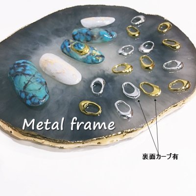 画像6: オーバル　メタルフレームパーツ　10点セット