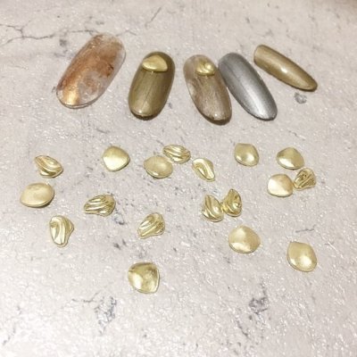 画像6: シャンパンゴールド　マットパーツ10点