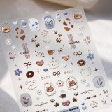 5D　ぷっくり立体シール　ふんわりベア