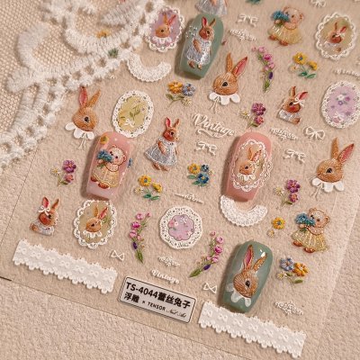 画像4: 5D　ぷっくり立体シール　ラビット