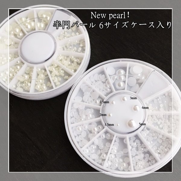 画像2: New pearl! 半円パール 6サイズケース入り (2)