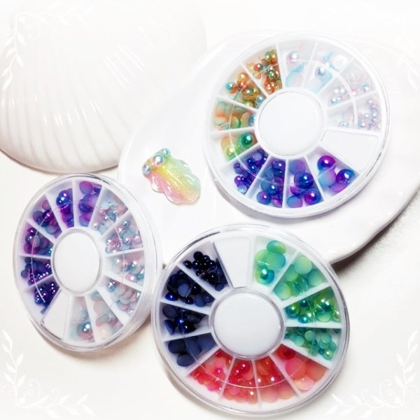 画像2: 半円マーメイドパール　3サイズMixケース入り【無くなり次第終了】 (2)