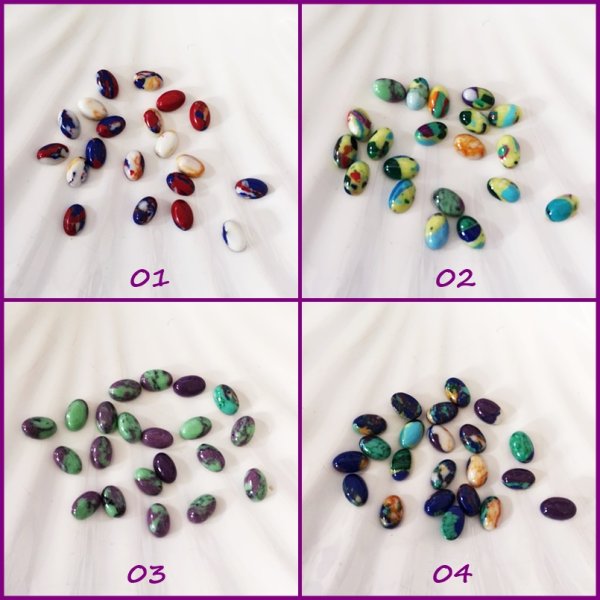 画像3: カラフル　樹脂ストーン【現品限り】10点セット (3)