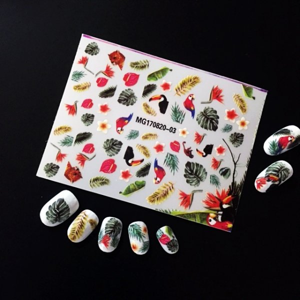 画像2: 3Dネイルステッカー　熱帯 (2)