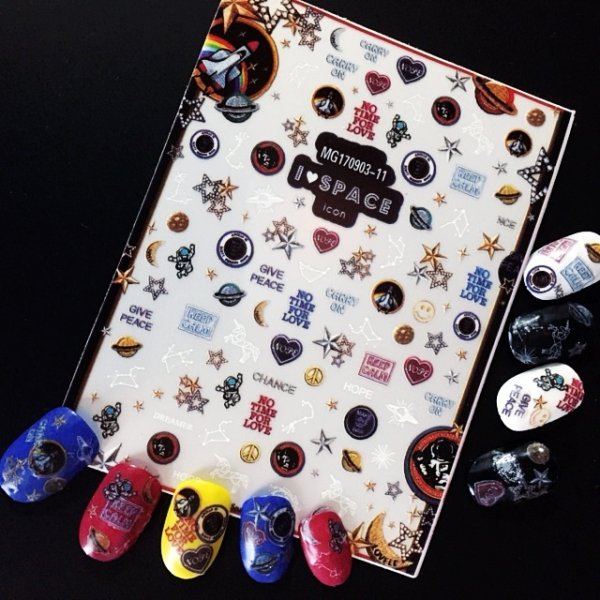 画像2: 3Dネイルステッカー　宇宙 (2)