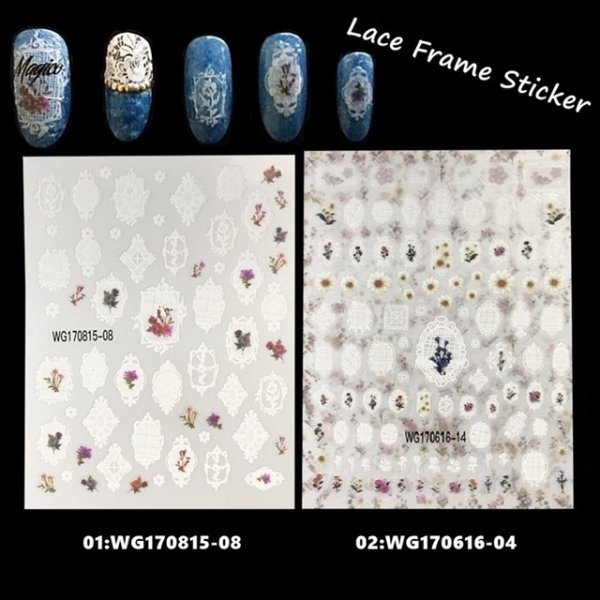 画像1: レースフレームステッカー (1)