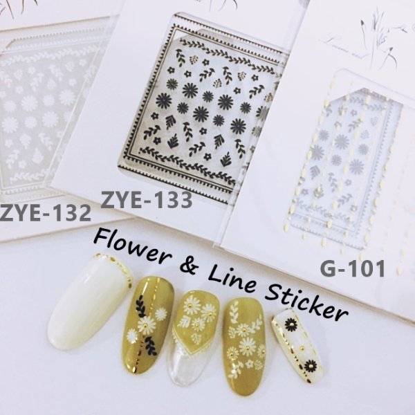 画像3: フラワー＆ラインステッカー (3)