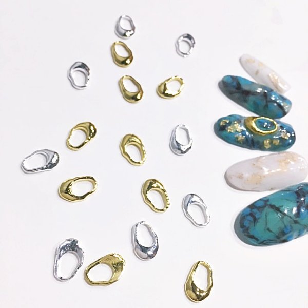 画像5: オーバル メタルフレームパーツ 10点セット (5)