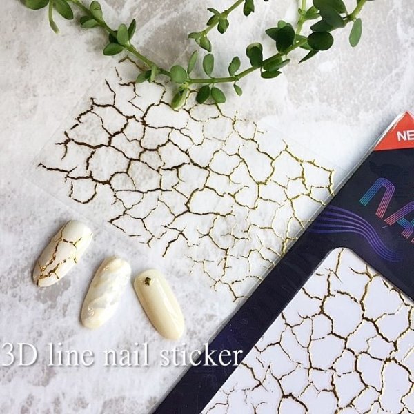 画像1: 3Dラインネイルステッカー (1)