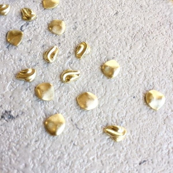 画像2: シャンパンゴールド　マットパーツ10点 (2)