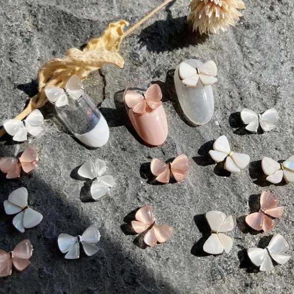 画像4: キャッツアイストーン&シェル ビックリボン (4)