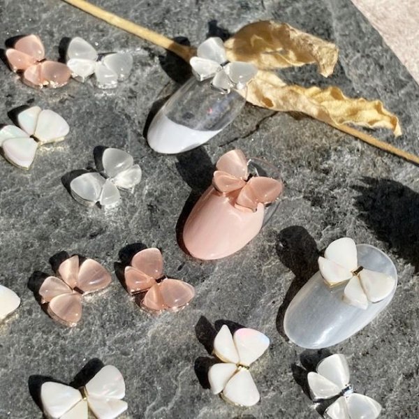 画像2: キャッツアイストーン&シェル ビックリボン (2)