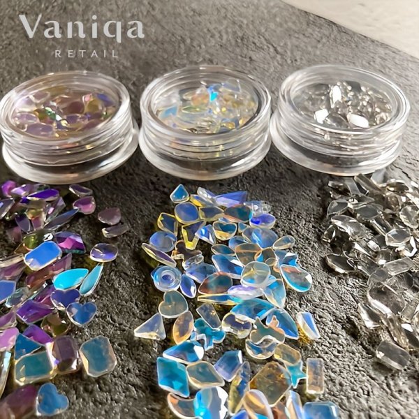 画像2: オーロラミックスガラスストーン【袋入りorケース入り】 (2)