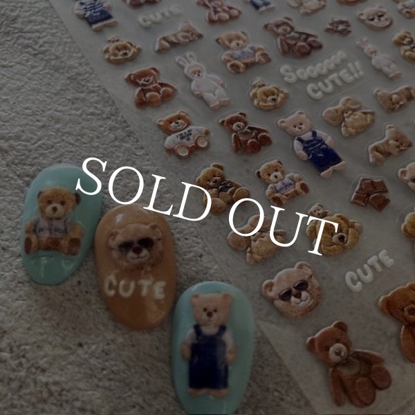 画像4: 5D　ぷっくり立体シール　ベア (4)