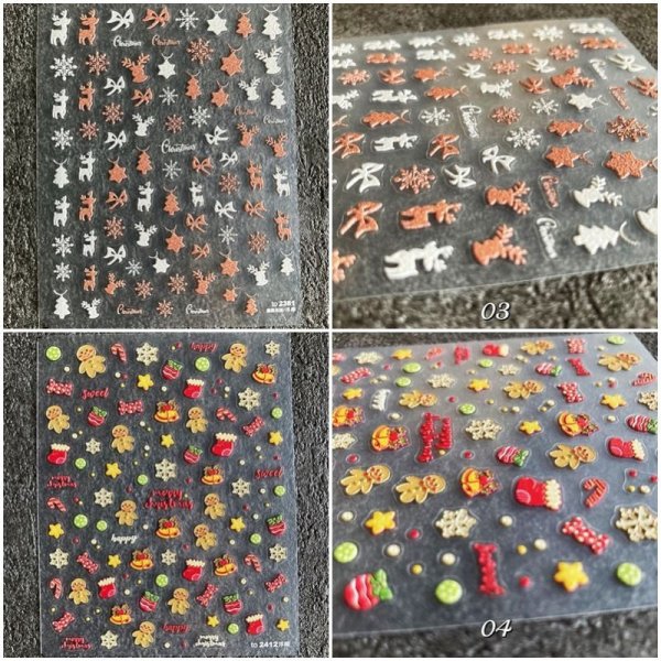 画像4: 5D　ぷっくり立体シール　クリスマス (4)