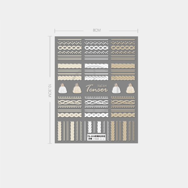 画像4: 5D ぷっくり立体シール ニット柄 (4)