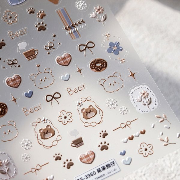 画像4: 5D　ぷっくり立体シール　ふんわりベア (4)