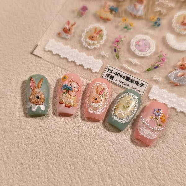 画像3: 5D　ぷっくり立体シール　ラビット (3)