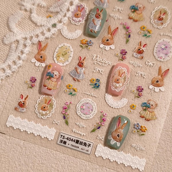 画像4: 5D　ぷっくり立体シール　ラビット (4)